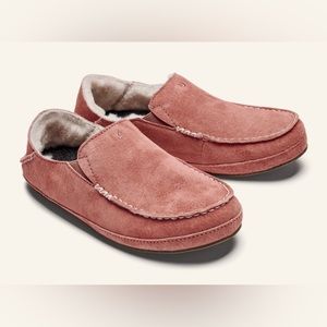 Olukai Women’s Nohea Real NZ Wool Slippers Cedarwood color Size 8